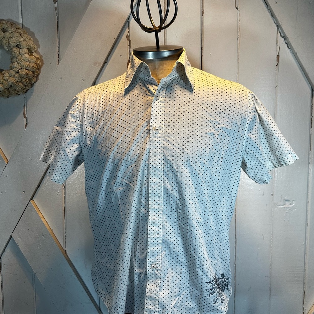 Men's White Polka Dot Shirt